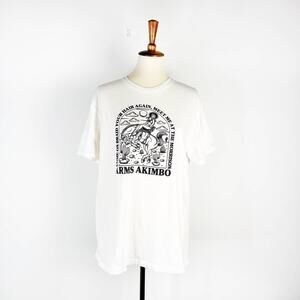 Arms Akimbo band tee Meet me at the Morrison white tshirt size Large